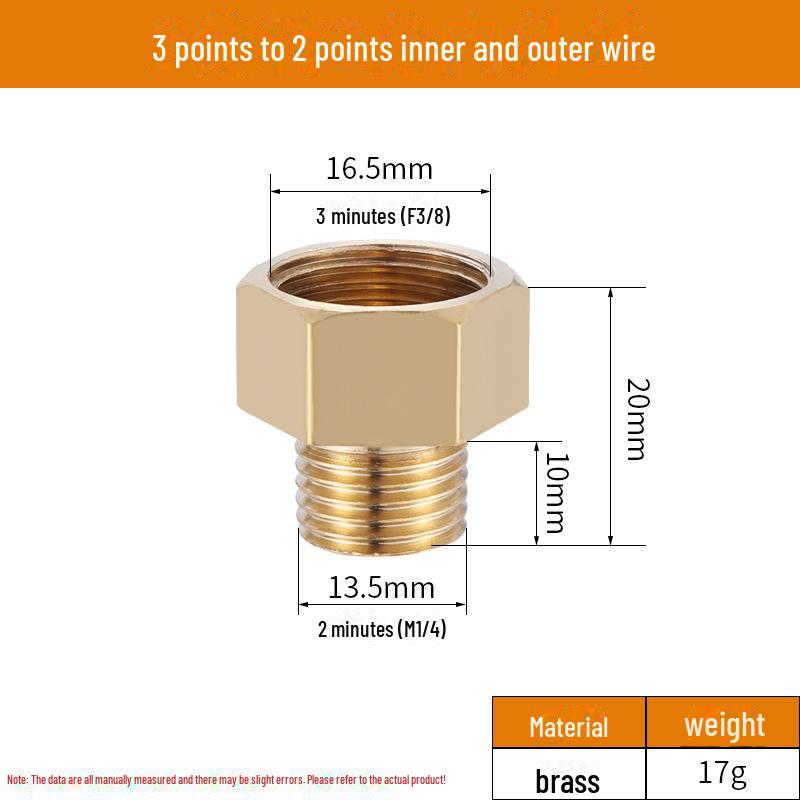 Медный переходник 2346 1/4" для внутренних/внешних соединений проводов - принадлежности для водопроводных/газопроводных труб