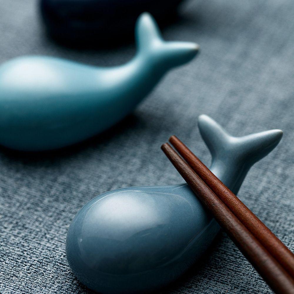 Кит Форма Кухня Керамика Домашнее Украшение Посуда Подставка для Палочек для Еды Подставка для Ложек Подставка для Палочек для Еды