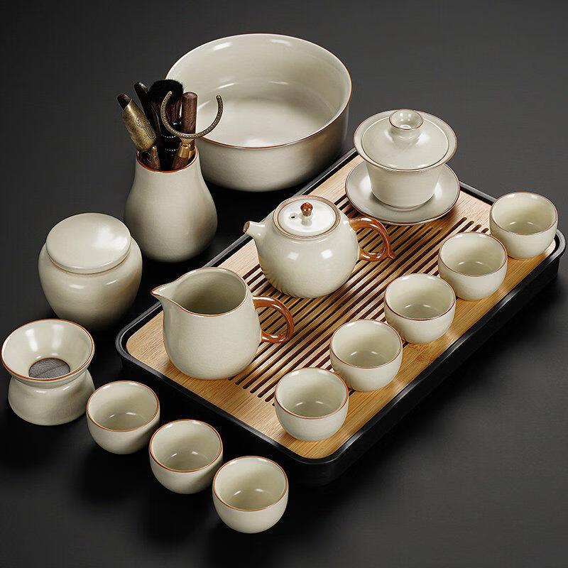 BiaoXing 2026 Ru Kiln Ceramic Kung Fu Tea Set
