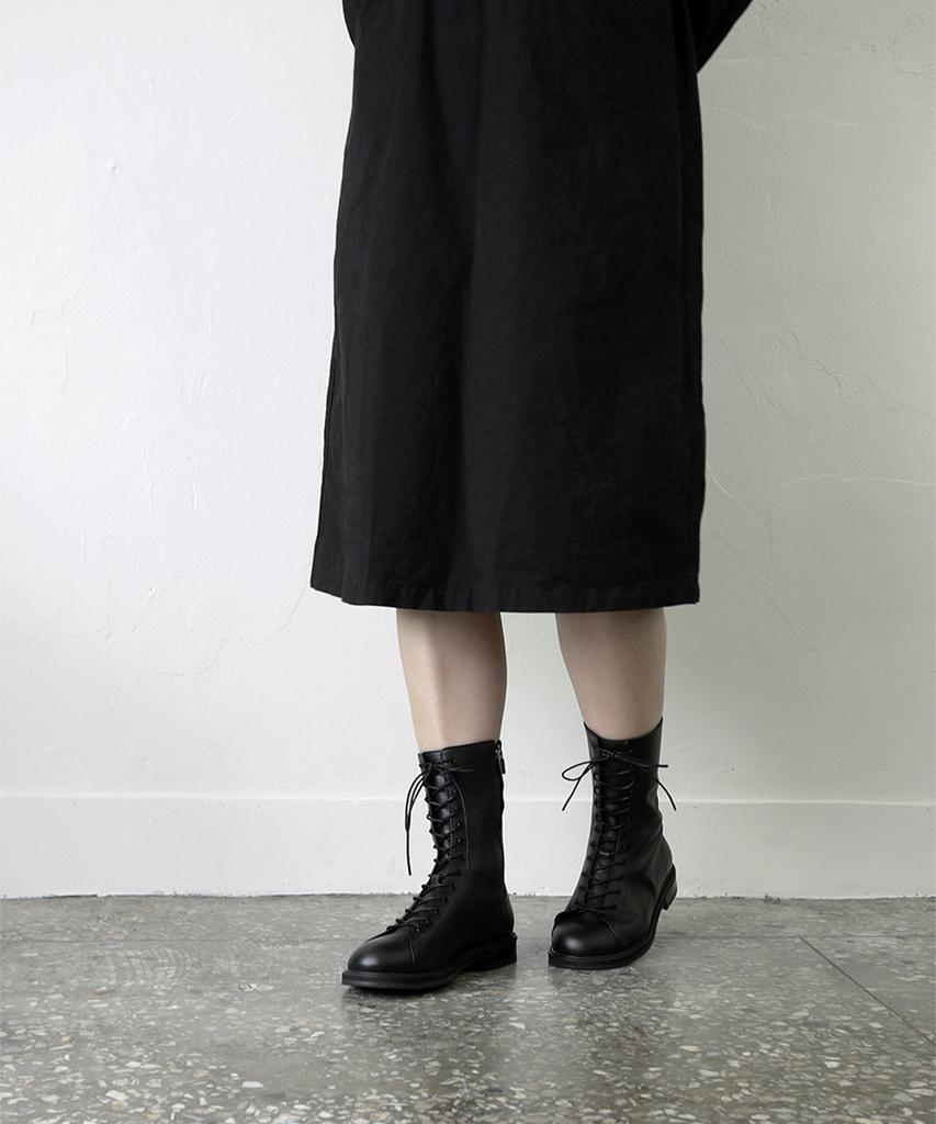 Heenn Mid Calf Monkey Boots. Black
