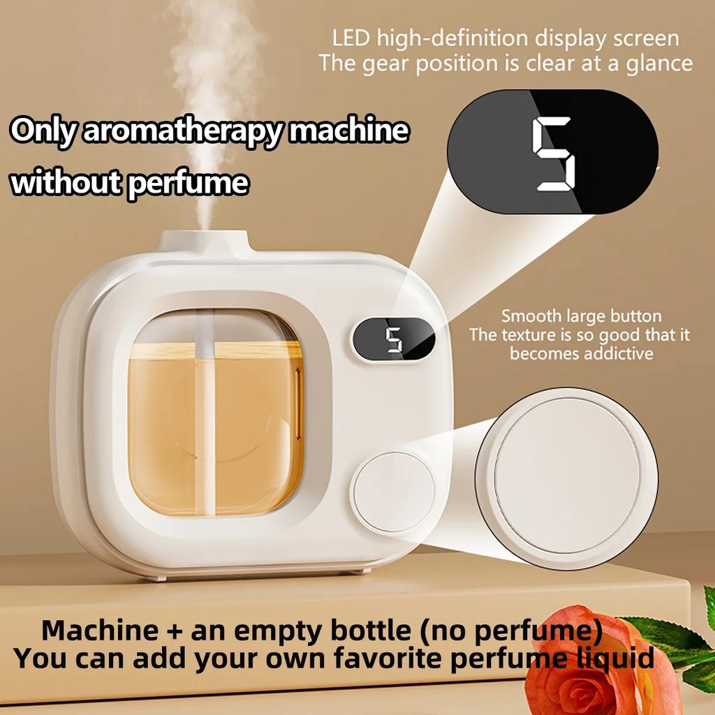 5 Speed Aroma Diffuser USB Rechargeable Essential Oil Auto Spray with Timer for Bedroom