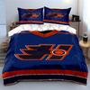 "Blue and Orange Abstract Symbol Pattern" Print Bedding Set Duvet Cover Pillowcases (1* Duvet Cover 2* Pillowcases Do Not Include Comforter)