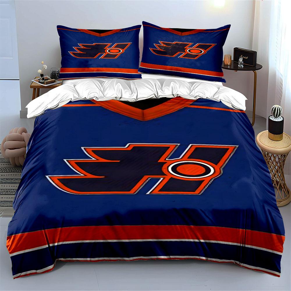 "Blue and Orange Abstract Symbol Pattern" Print Bedding Set Duvet Cover Pillowcases (1* Duvet Cover 2* Pillowcases Do Not Include Comforter)
