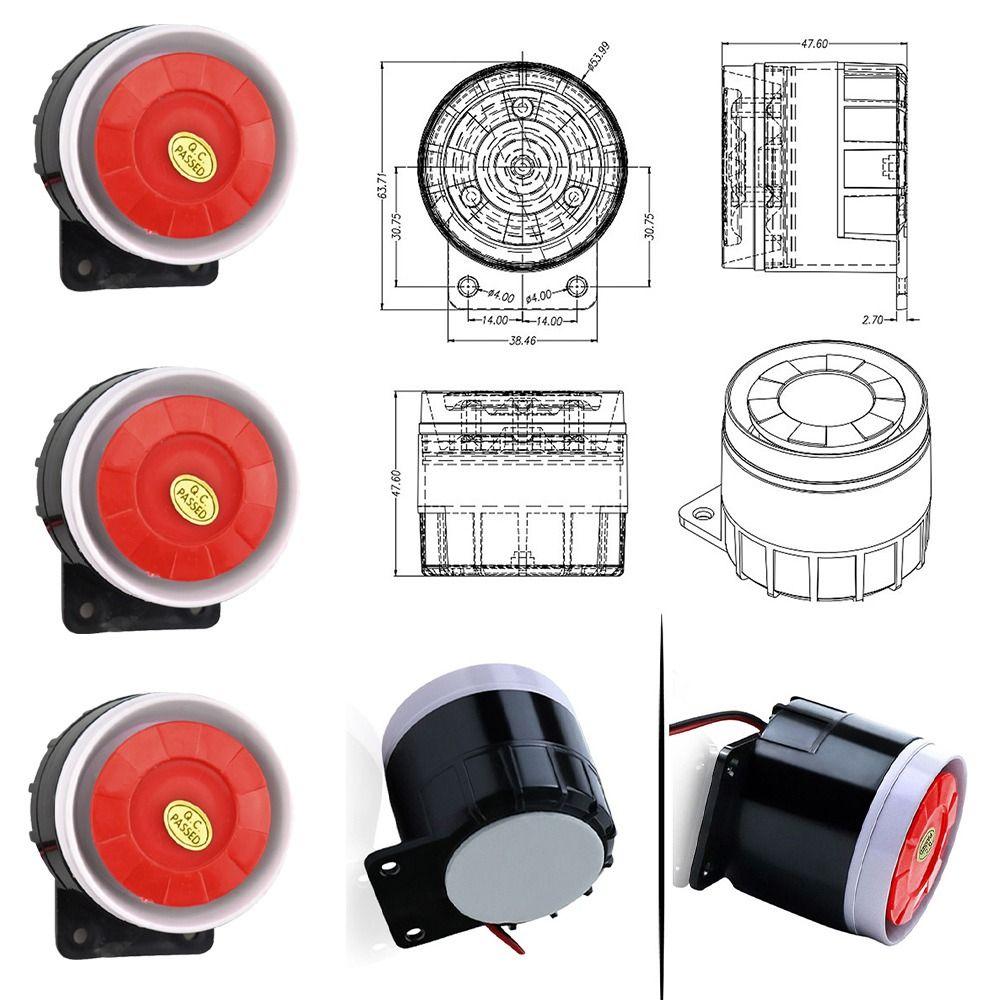 220V Предупреждающее устройство Противоугонный гудок Зуммер Без света Звук высокой громкости Световая сигнализация Взрыв
