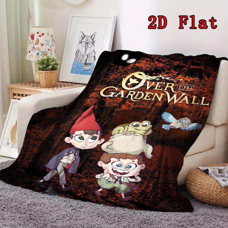 Fantasy garden wall cartoon 2D Flat Pattern Flannel Blanket High quality All Seasons Warmth and Comfort Perfect for Christmas Gifts.