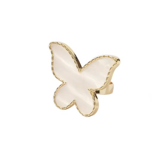 Ring Palette Universal Easy To Clean Golden Color Edge Nail Art Board Ring Plate for Mixing Foundations