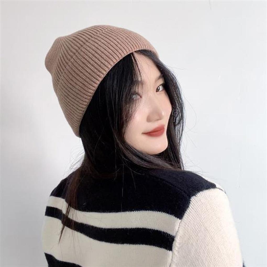 Шапка бини Plays Knit (коричневый)