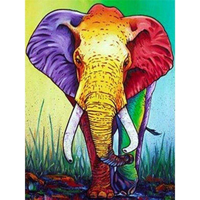 5D Diamond Painting Kit Peacock Elephant Animal Mosaic DIY Dandelion Diamond Embroidery Rhinestone Home Decoration