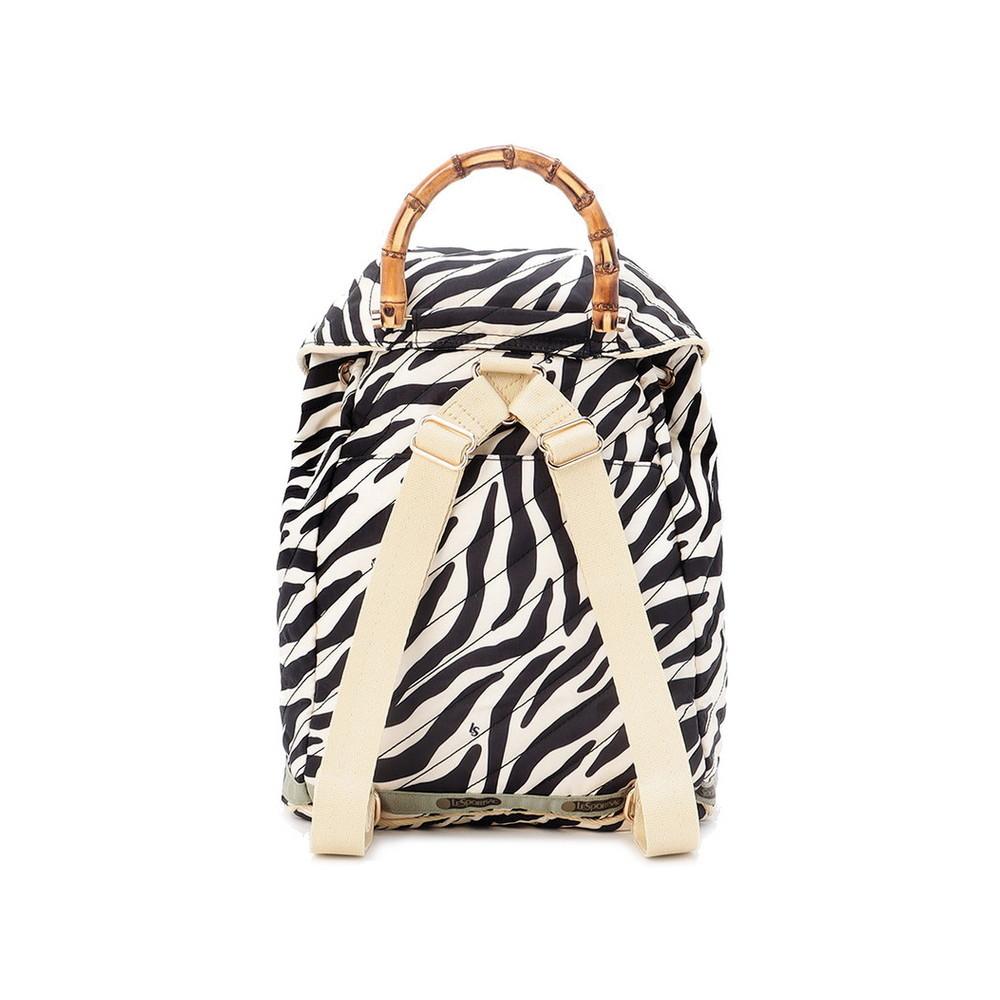 Рюкзак Lesportsac Ecru Zebra с стеганым рисунком и бамбуком [1068.Hb93]