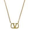 V Logo Signature Metal Necklace Pendant Gold 5W2J0Q37 MET CS4 [Valentino] [Item]