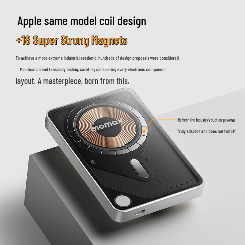 Магнитный Power Bank MOMAX 3-в-1 MagSafe