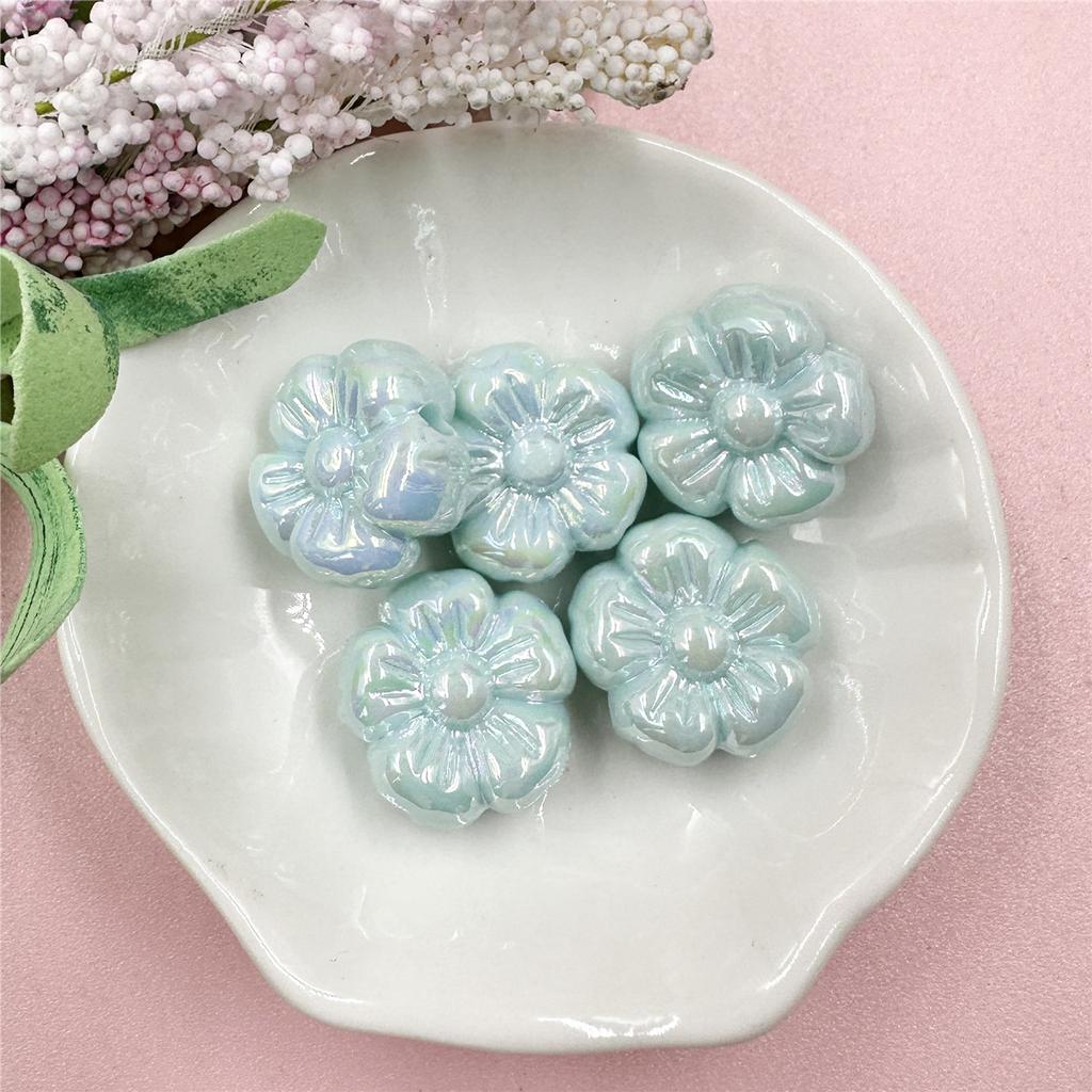 Бисерные материалы Цветение сливы УФ-покрытие DIY Ювелирные аксессуары Рассыпные бусины 5 шт. Ювелирный акрил Для изготовления браслетов, серег Аксессуары