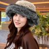 Women Head Wrap Thicken Furry Bear Hat for Climbing Skiing Sports Headwear