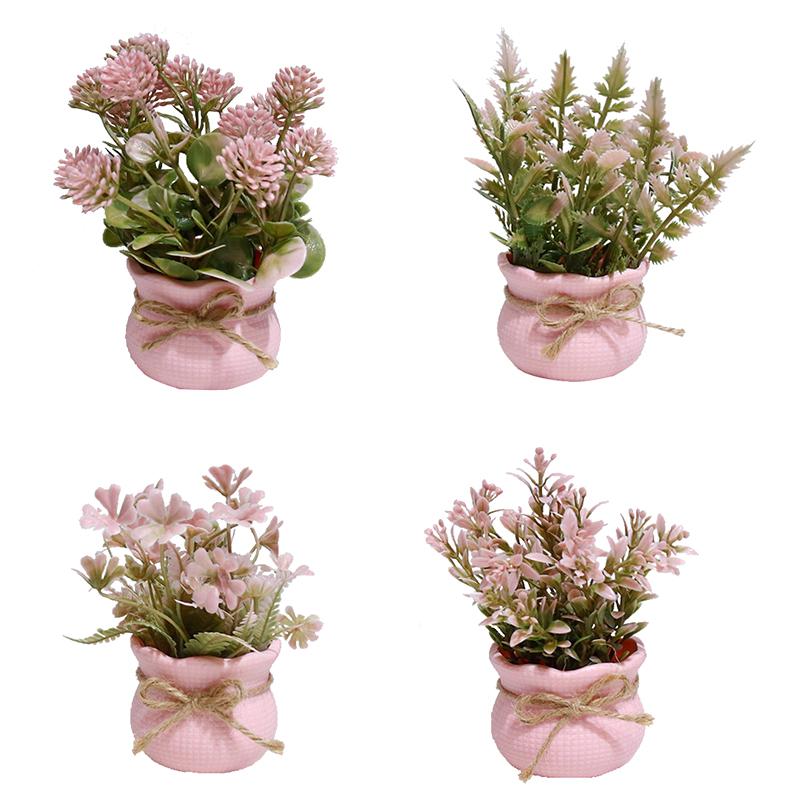1/4 шт. Имитация горшечных растений Милый дизайн фаленопсиса Офисный декор Розовая тема Подарок Мини-вечеринка 13 см