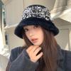 Hat Women's Plush Knitted Wool Hat Winter Warm Thickened Bucket Hat Versatile Washbasin Hat