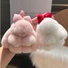 Soft Plush Rabbit Keychain Rabbit Fur Bag Hanging Pendant Plush Rabbit Key Ring  Couple