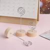 Clamp Round Shape Base Wedding Supplies Wooden Clamps Stand Place Card Picture Frame Photos Clips