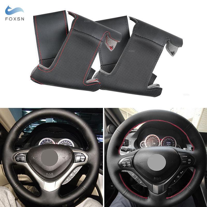 Ручная Оплетка Чехла Руля Автомобиля Кожаная Отделка Для Honda Accord Euro 2008-2015 Acura TSX 2009-2014 TSX Sport Wagon 2011 2012