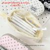 Y2k Pen Bag Cloth Pencil Pouch Makeup Cosmetic Storage Polka Dot Pencil Case  Kids Children