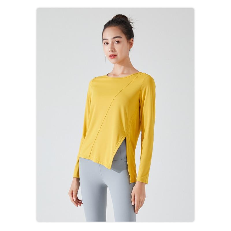 Женская одежда для йоги с длинным рукавом на весну и осень, свободные топы