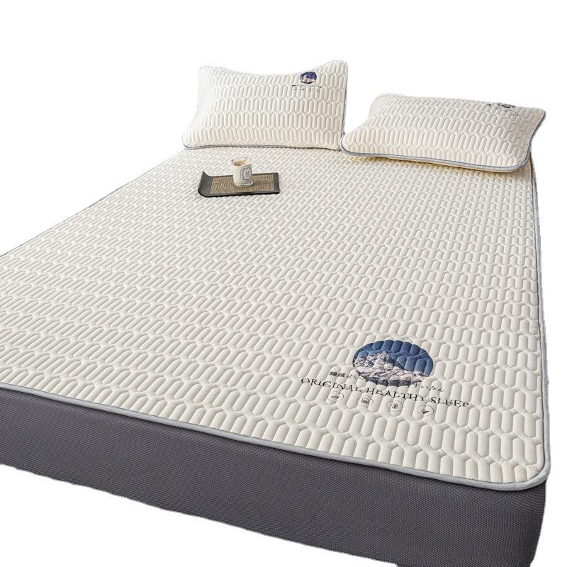 Комплект охлаждающих матрасов из ледяного шелка класса А с латексом: Стирка, Антибактериальный, Безопасный для мамы и малыша, Стиль простыни на резинке