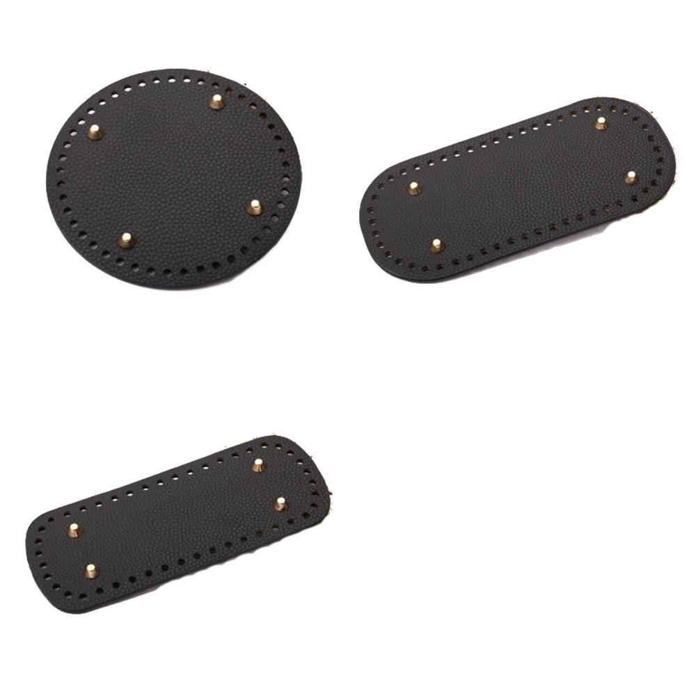 3 шт./компл. Овальное круглое дно для кожаной сумки, однотонное, для DIY, вязаное крючком дно для сумки, для дома