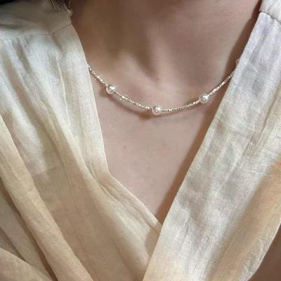 Серебряное колье-чокер Shijia Pearl - Стильный, универсальный, роскошный дизайн для светской жизни, 2025.