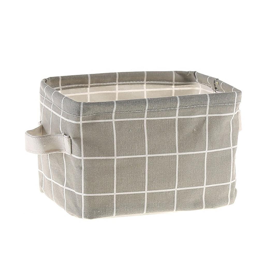 Rectangular Fabric Basket Storage Basket Portable Waterproof Bath Basket Sundries Basket Desktop Storage Basket Blue Storage Basket