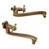 Antique Garden Faucet with Extended Spout Antifreezing Copper Wall Mount Single Cold Water Tap for