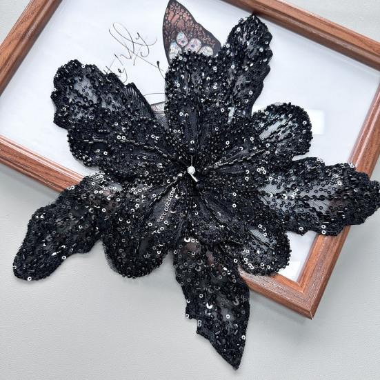 Yousheng 3D Цветочная Аппликация Корсаж Декор из Бисера и Пайеток Многослойный Декор для Свитера, Платья, Блузки, DIY Нашивка для Шитья, Аксессуары для Одежды