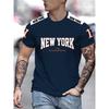 Мужская повседневная футболка с круглым вырезом Для мужчины Футболки Топы с 3D-принтом с рисунком Нью-Йорка