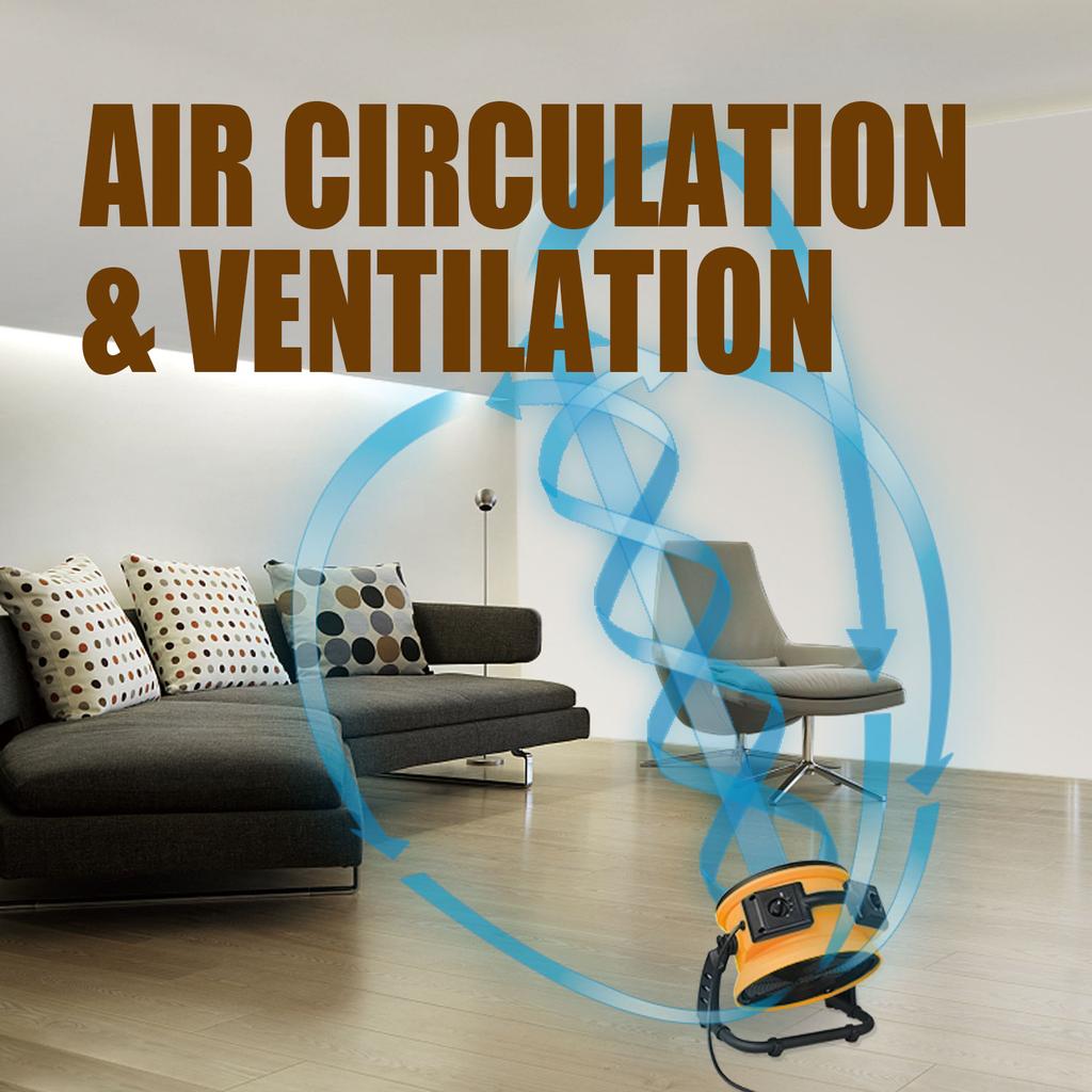 XPOWER FC-100 Air Circulator Carpet Dryer Floor Axial Fan Air Blower Diameter Multipurpose Heavy-Duty Portable Shop Office Home Fan