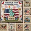 US 250th Anniversary Cross Stitch Kit DIY Needlepoint Starter Patriotic Commemorative Embroidery Pattern Keepsake Gift for Beginners Veterans Military