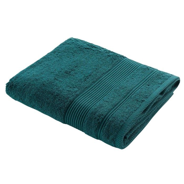 Serviette ou drap de bain en coton 90 x 150 cm Tendresse emeraude