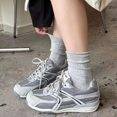 Осень 2025 новая невидимая внутренняя высота 5 см толстая подошва на шнуровке женские кеды универсальная повседневная спортивная обувь немецкие тренировочные туфли