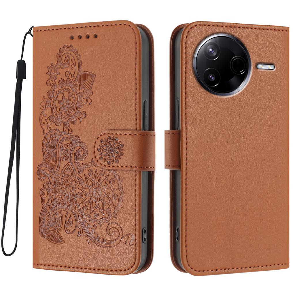 For Xiaomi Redmi K80 5G/Xiaomi Poco F7 Pro 5G Phone Cases Mandala Flower Leather Wallet Mobile Cover with Strap