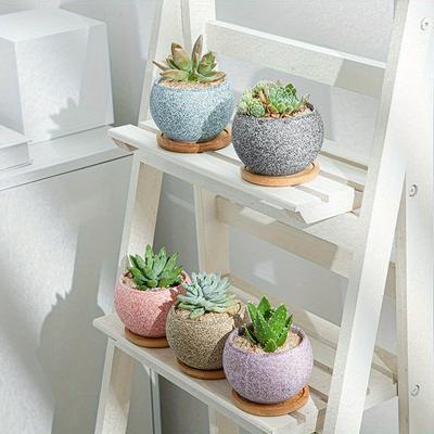 1 шт. Милый цветочный горшок Креативные горшки для суккулентов Керамические горшки для домашнего садоводства Горшки для комнатных и уличных растений, Керамические горшки для растений