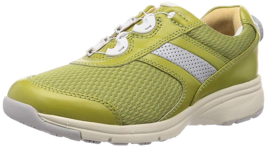 Asahi Medical Walk BO L017 Women's Walking Shoes, Olive, Size 22.0 Cm, 4E