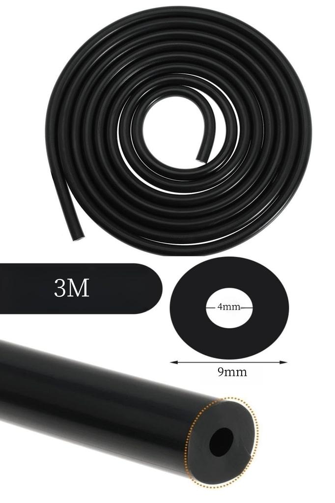 Silicone Hose, 0.16 inch (4 mm), Heat Resistant, General Purpose Vacuum Hose, Car, Silicone