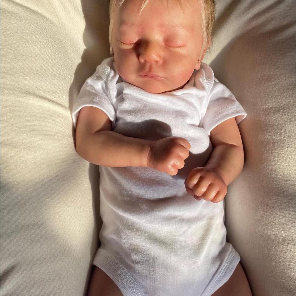 BZDOLL 47 см, мягкая силиконовая кукла Reborn для мальчиков с 3D-краской, игрушка для девочек, как настоящая, 19 дюймов, тканевое тело, спящий живой, одевается Boneca