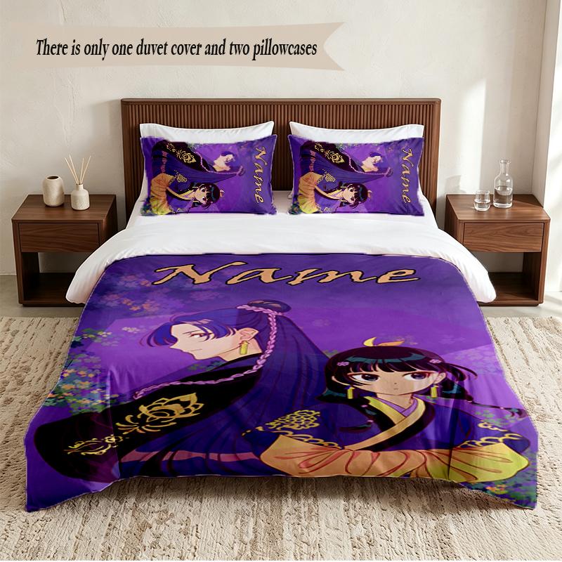 The Apothecary Diaries Personalized Custom Name 3‑Piece Bedding Set Soft Duvet Cover Set For Bedroom Home Decor