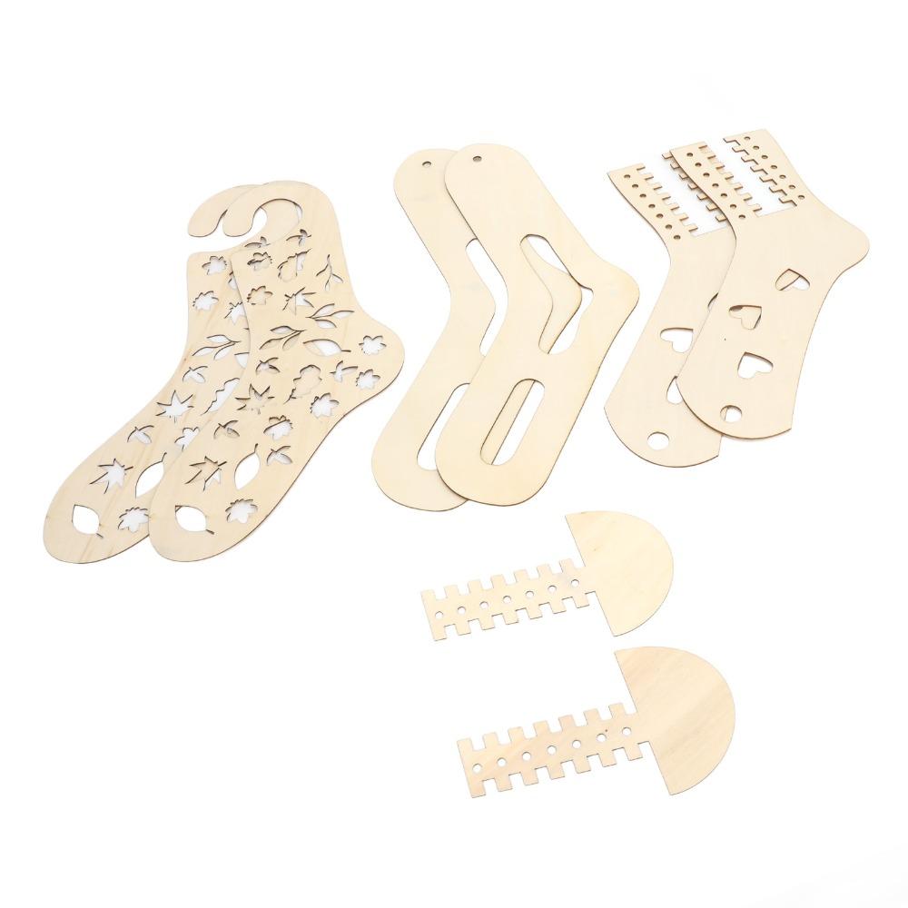6pcs With Ruler Knitting Sock Stretcher Reusable Stocking Display Molds For Craft