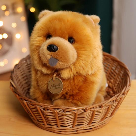 Simulation Dog Plush Toy Fully Filled Cozy Touch Soft Cute Animal Doll
