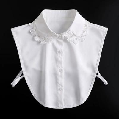Fashionable Hollow Out Shirt Fake Collar Ladies Lotus Leaf Fungus Edge Doll False Collar White Lace Detachable Shawl Decorative