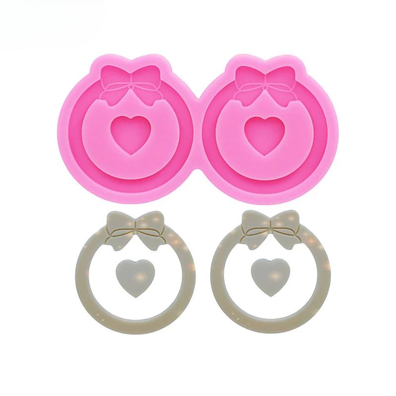 Shiny Alien Earring Silicone MoldJewelry Keychain Epoxy Clay Polymer MoldFlexible Resin Earring Silicone MoldCake Food Mold