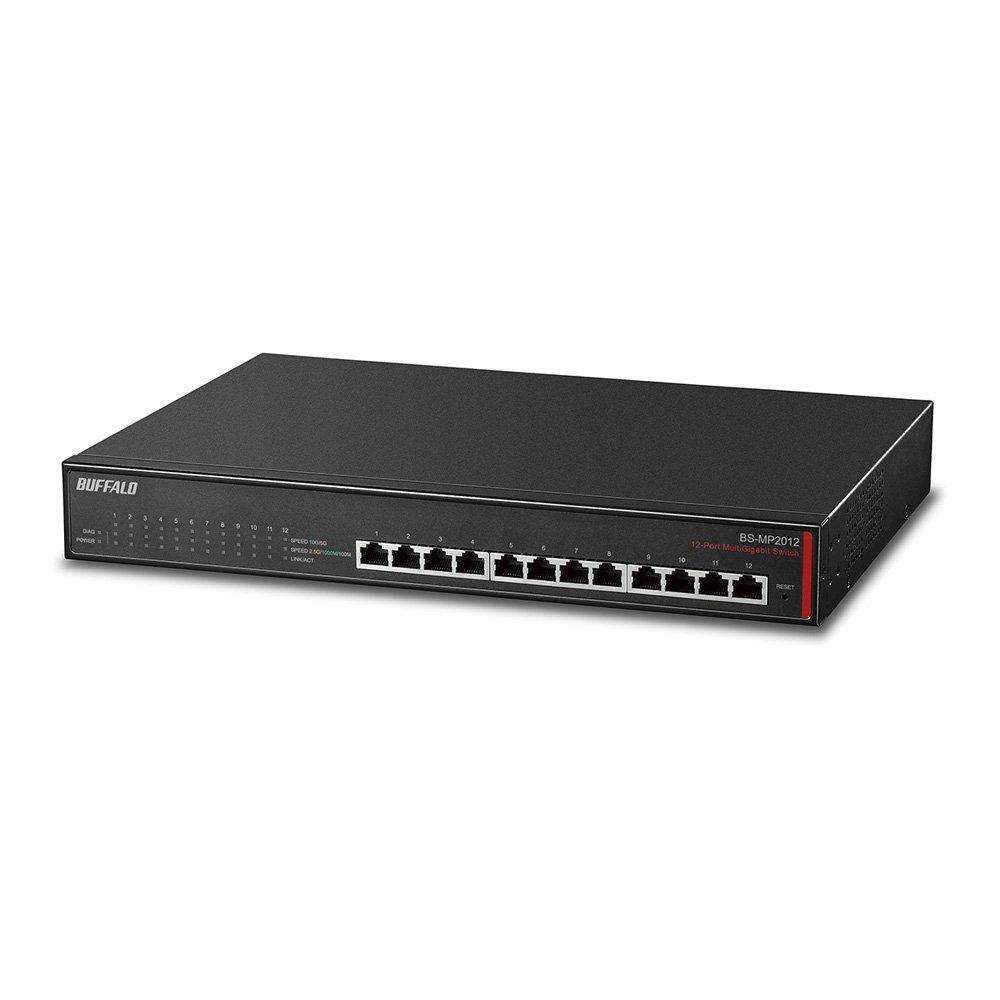 BUFFALO Compatible Switch 12 Ports Multi-Giga (10G/5G/2.5G/1000M/100M) BS-MP2012