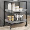 VidaXL Kitchen Cart, Shelf with Wheels, Service Cart, Storage Furniture Living Room Bathroom Interior, Sonoma 842404