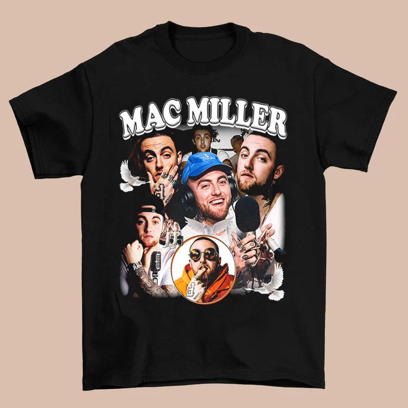 РАСПРОДАЖА Хлопковая футболка с коротким рукавом Mac Miller Унисекс Все размеры S-345XL Унисекс Футболка