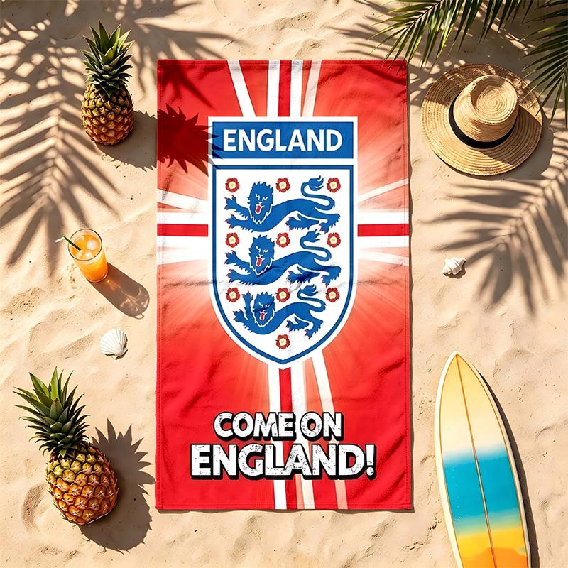 England National Football Team (1) Theme Beach Towel Sand Resistant Soft And Comfortable Suitable For The Pool Camping Yoga And Diving A Travel