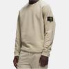 STONE ISLAND FW24 Пуловер с лого-буквой, с круглым вырезом, с длинным рукавом, мужская толстовка, бежевый 811562420-V0097